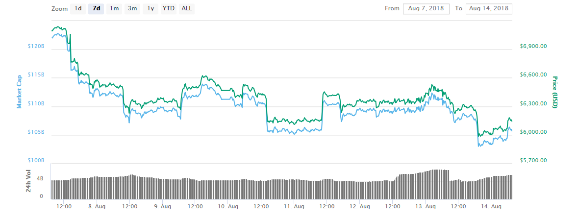 Bitcoin Falls Below $6,000 Price Level