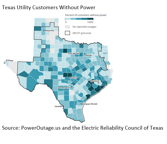 Texas Customers Without Power