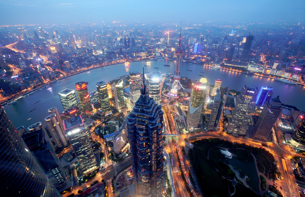 High asia. Китай Сити. Фотообои Шанхай. China stock City. Photo stock Shanghai.