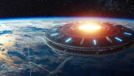 UFO Travels Through Increasingly Crowded Space