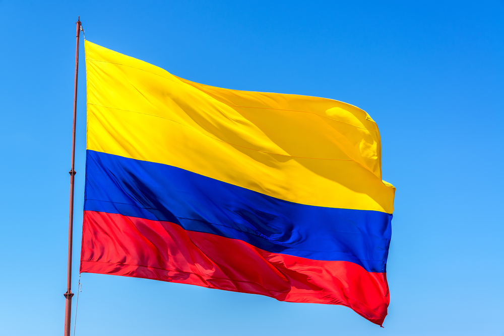 Banderas venezuela y colombia