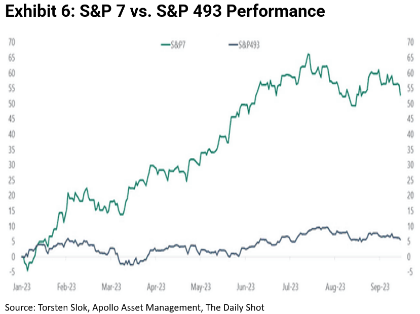 S&P 7 Versus S&P 493