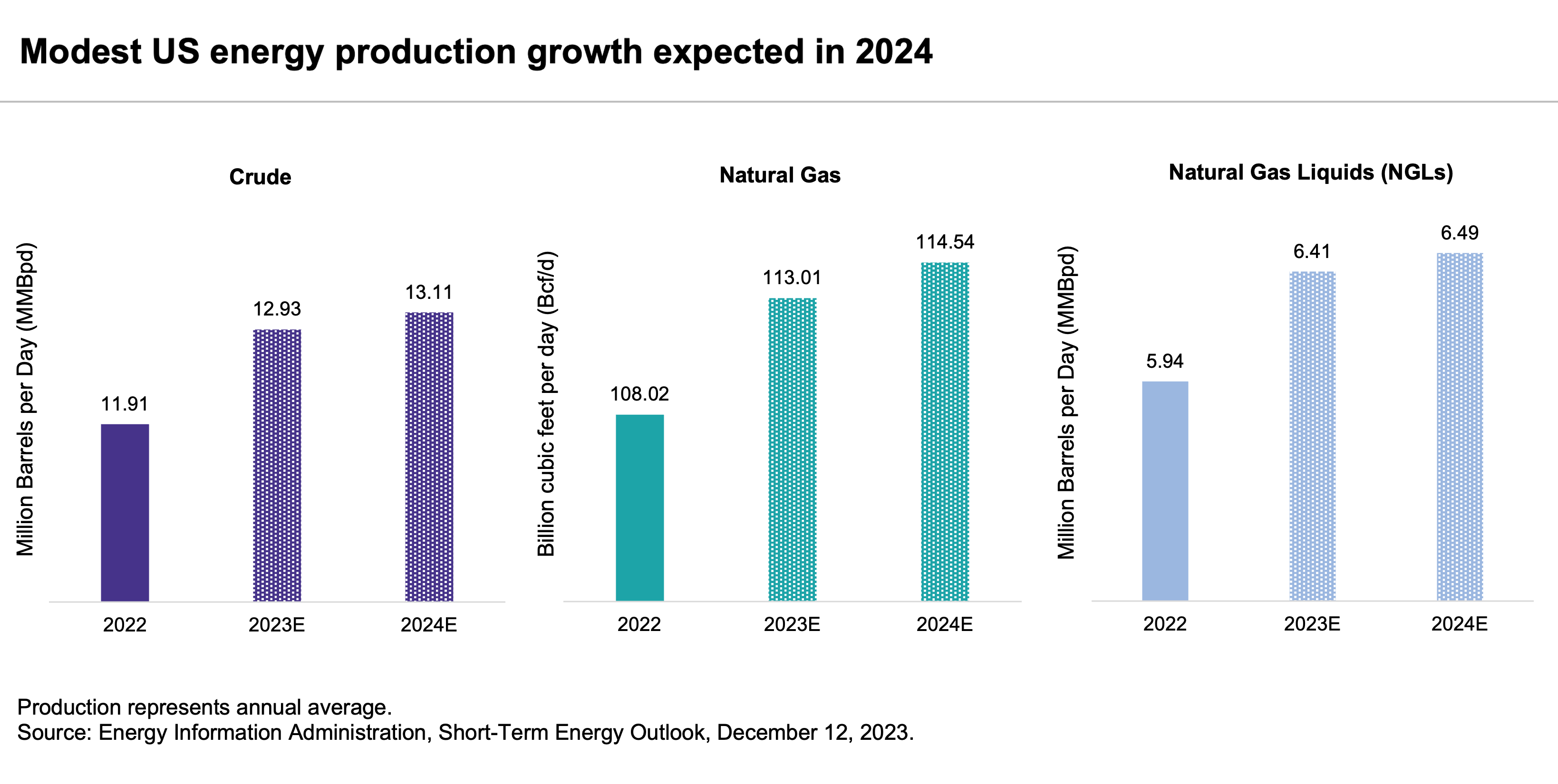 Modest US Energy Production Growth Expected in 2024