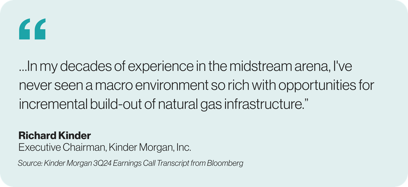 Richard Kinder natural gas infrastructure quote