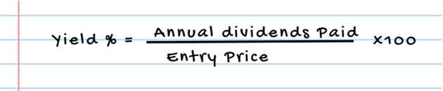 Yield % Formula