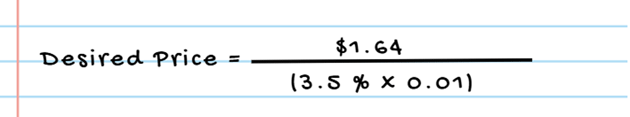 Desired Price Formula