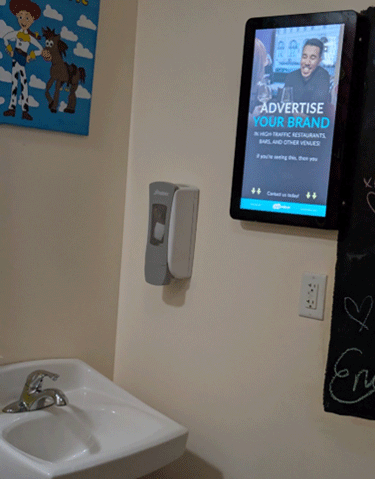 Digital Advertising Bathroom