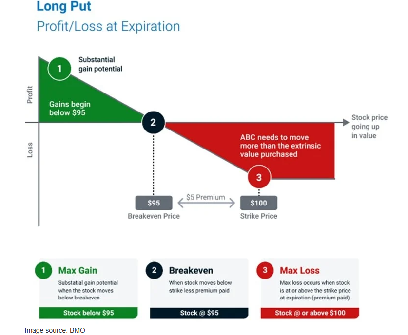 Long Put - Profit and Loss at Expiration